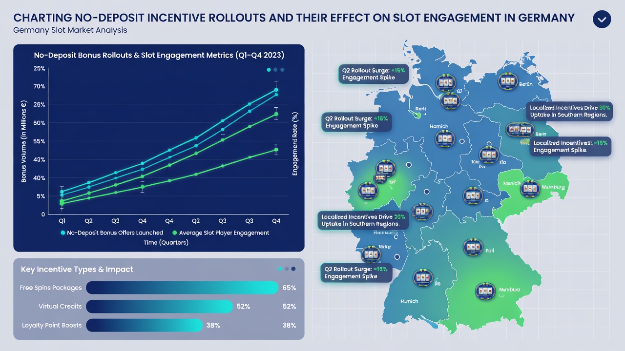 Grafik mit Engagement-Daten zu Slot-Aktivitäten nach No-Deposit-Boni