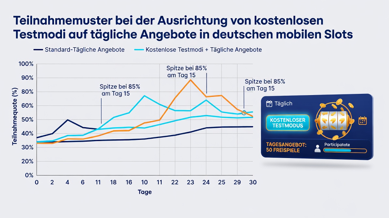 Darstellung von Aktivitätskurven bei der Synchronisation von Testmodi und Daily Deals auf deutschen Slot-Plattformen
