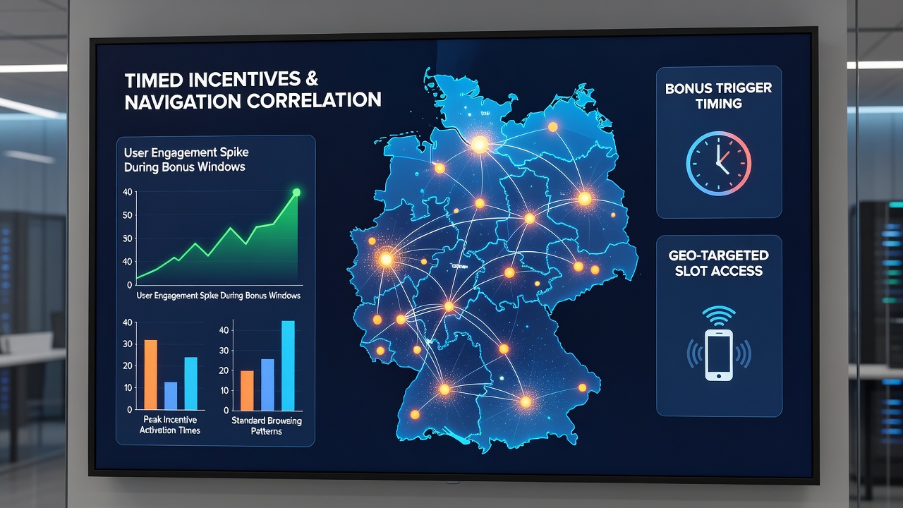 Grafik zu Korrelationen zwischen Anreiz-Zeiten und Nutzerpfaden in Slot-Apps