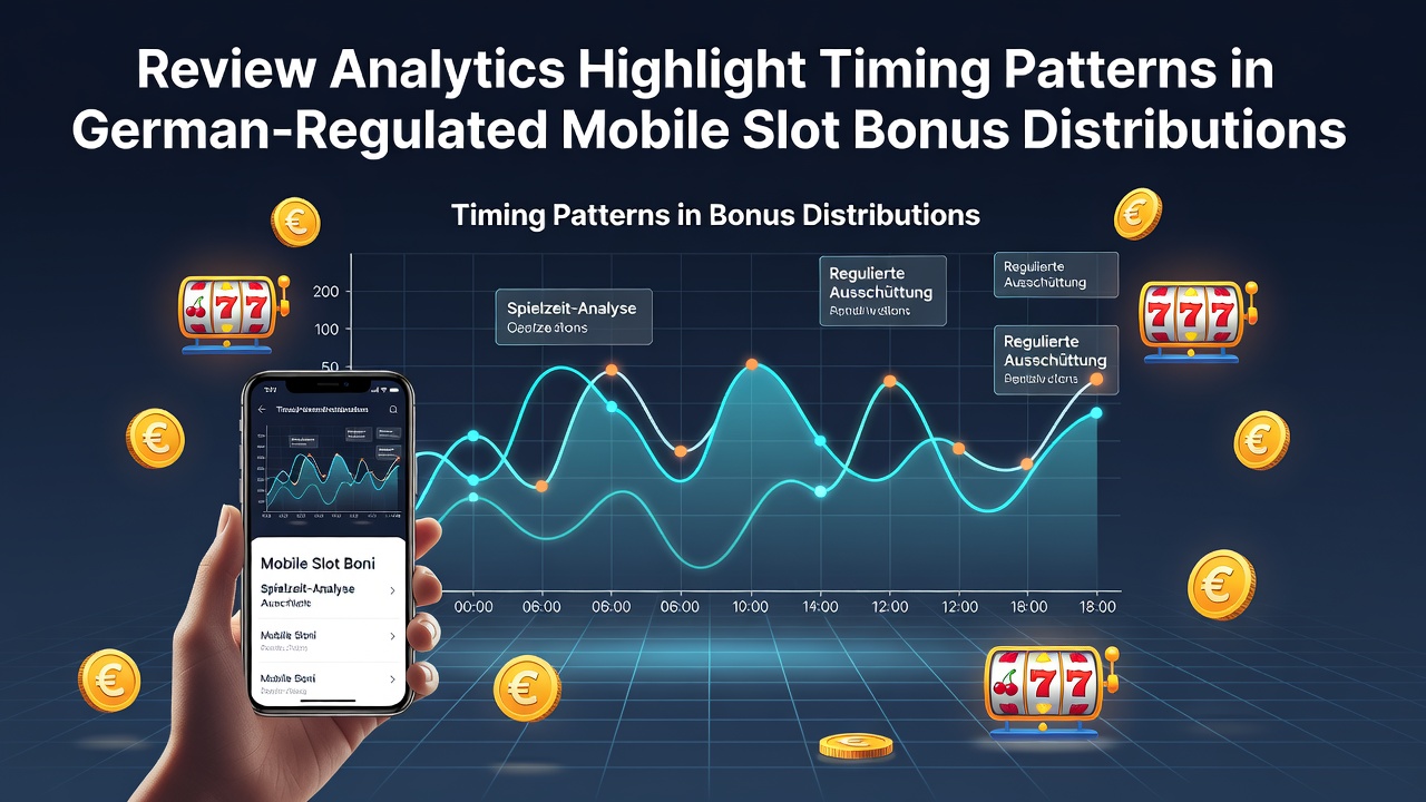 Grafik mit Review-Analysen zu Timing-Mustern bei Bonusverteilungen auf mobilen Slot-Plattformen in Deutschland