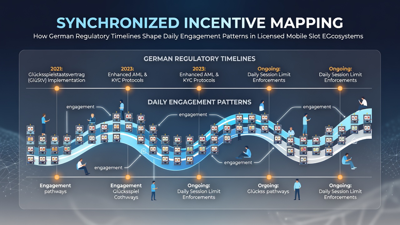 Diagramm zeigt wie regulatorische Fristen mit Anreizverteilungen in Mobile-Slot-Apps synchronisiert werden