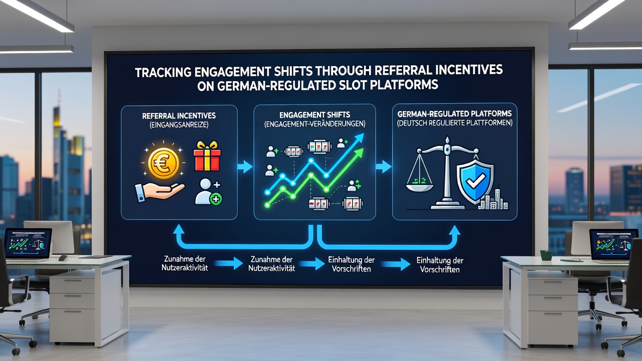 Analyse-Dashboard mit Engagement-Kennzahlen und Referral-Statistiken auf einer deutschen Slot-Plattform
