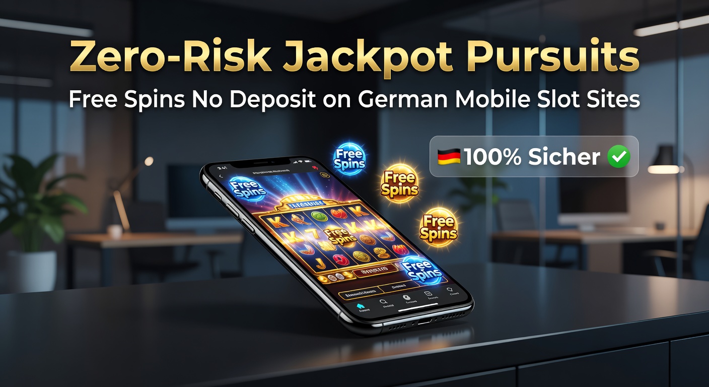 Smartphone mit leuchtendem Slot-Jackpot und Freispiel-Symbolen auf einem deutschen Mobile-Casino-Hintergrund